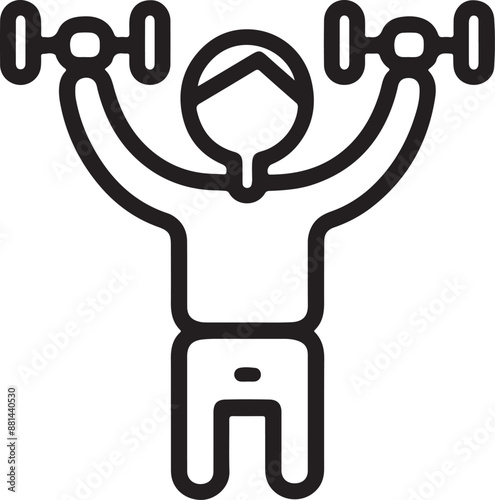 illustration of a person lifting weights