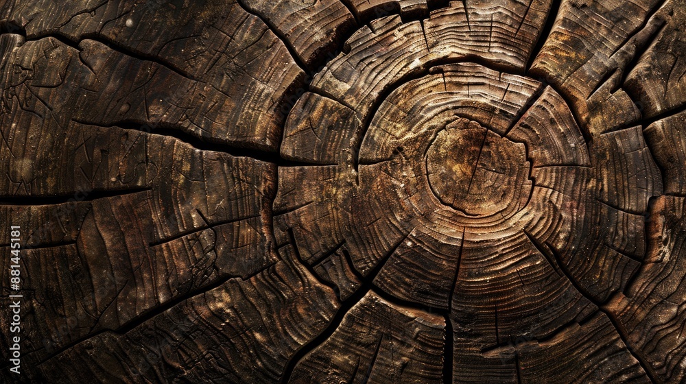 Fototapeta premium Vintage tree trunk texture with cross cut design