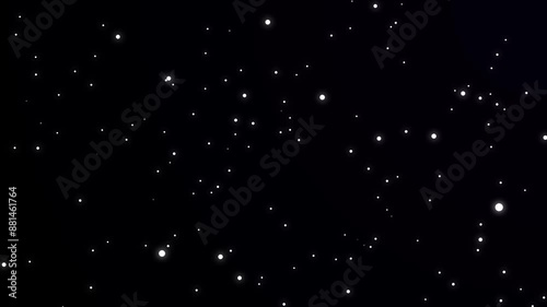 Abstract white glitter Particles overlay animation. Winter, slowly falling snow flakes.