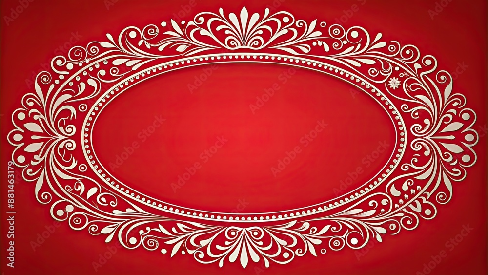 Red oval organic shapes with white overprint stencil print, printmaking, art, design, abstract, pattern, texture Red oval organic shapes with white overprint stencil print, printmaking, art, design, abstract, pattern, texture