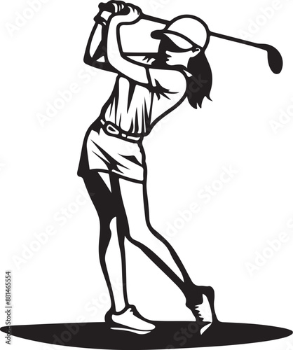 golf player silhouette