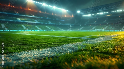 Football Field Under Night Lights