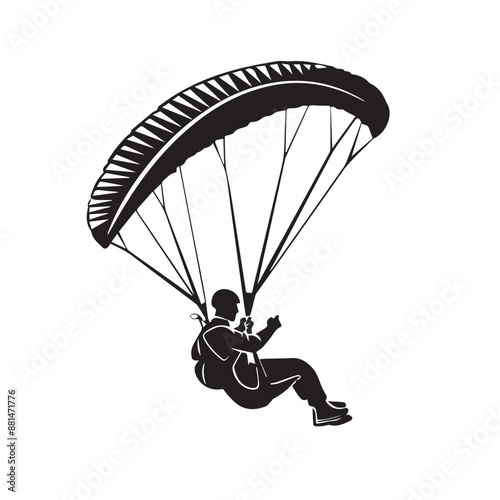 paragliding in the sky