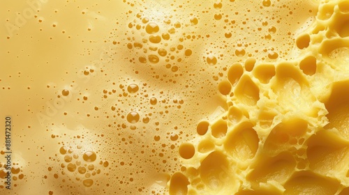 Yellow Sponge Background with Copy Space photo