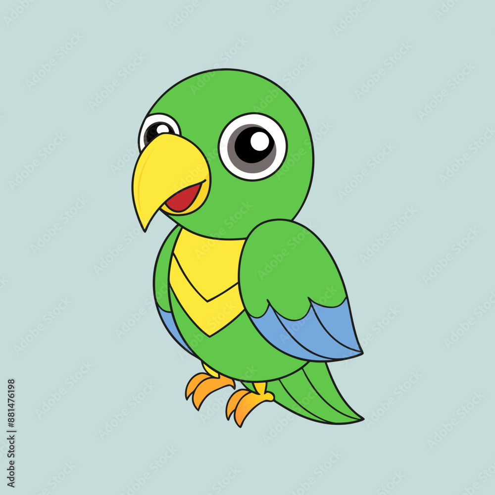 Parrot vector art illustration design