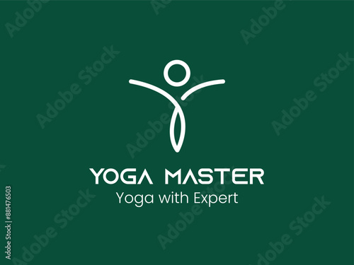 A minimal logo design for yoga studio