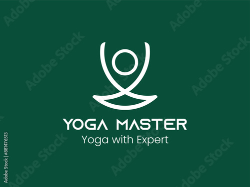 A minimal logo design for yoga studio