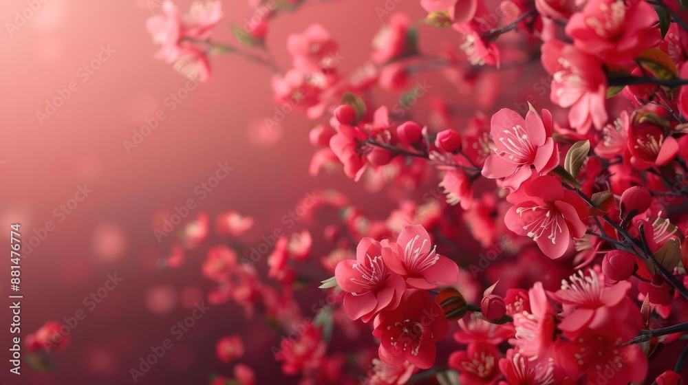 a close up of a bunch of flowers with a red background a close up of a bunch of flowers with a red background