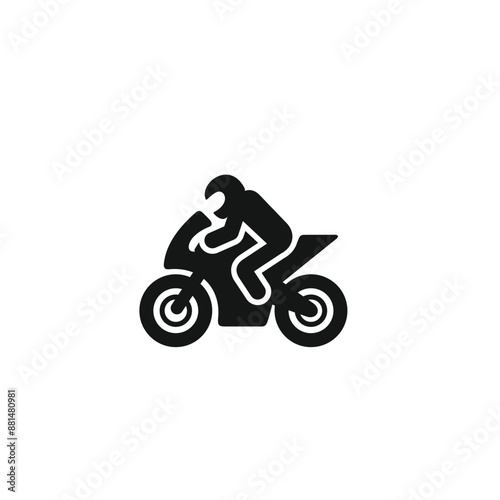 Motorcycle icon vector. EPS 10 editable vector