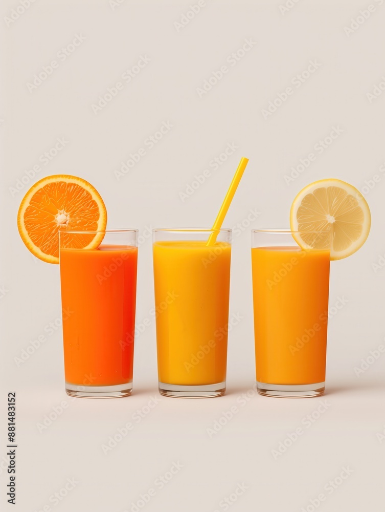 Modern juice bar menu design with bright fruit illustrations on a clean white background Modern juice bar menu design with bright fruit illustrations on a clean white background
