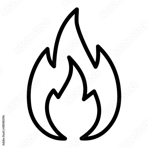 Outlined flame