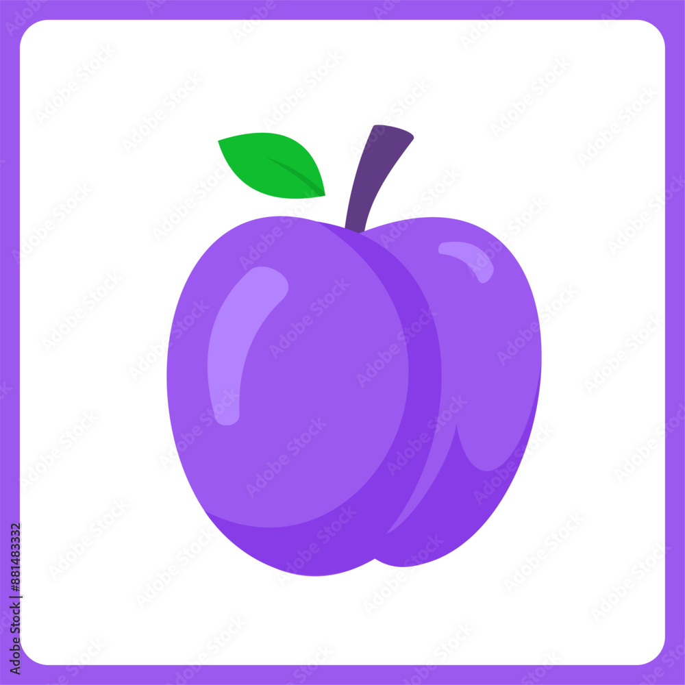 victoria plum fruit healthy. food fruit icon concept isolated . flat cartoon style victoria plum fruit healthy. food fruit icon concept isolated . flat cartoon style