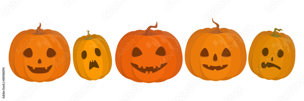 ハロウィンのカボチャ ジャック・オー・ランタンのイラスト ハロウィンのカボチャ ジャック・オー・ランタンのイラスト