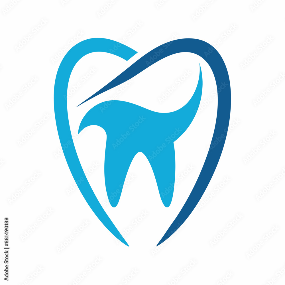 Modern style Dental logo concept on a solid with dental logo vector art illustration white background. Modern style Dental logo concept on a solid with dental logo vector art illustration white background.