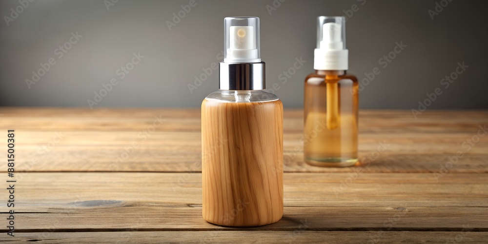 Rock and Wood Elements in Cosmetic Presentation Rock and Wood Elements in Cosmetic Presentation