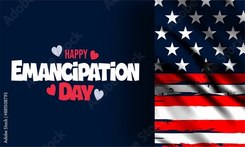 Happy Emancipation Day  ,US holiday  , vektor ilustrarion  photo