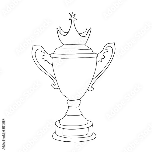 Trophy silhouette, winner, competition