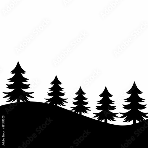 Merry orthodox christmas with christmas tree and empty area
