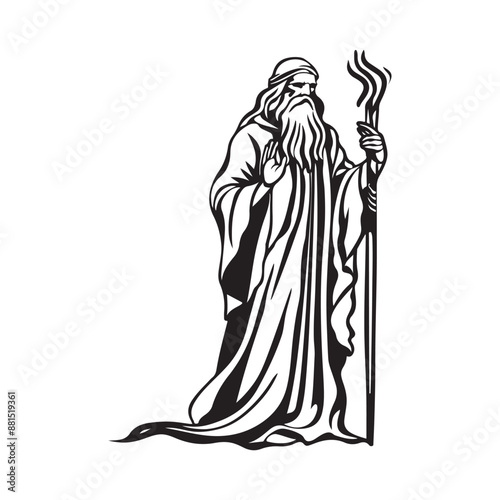  Man Religious Images vector.  Religious Figure Images isolated on white background