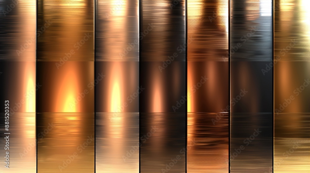 Gold rose, silver, bronze, copper and golden foil texture gradation ...