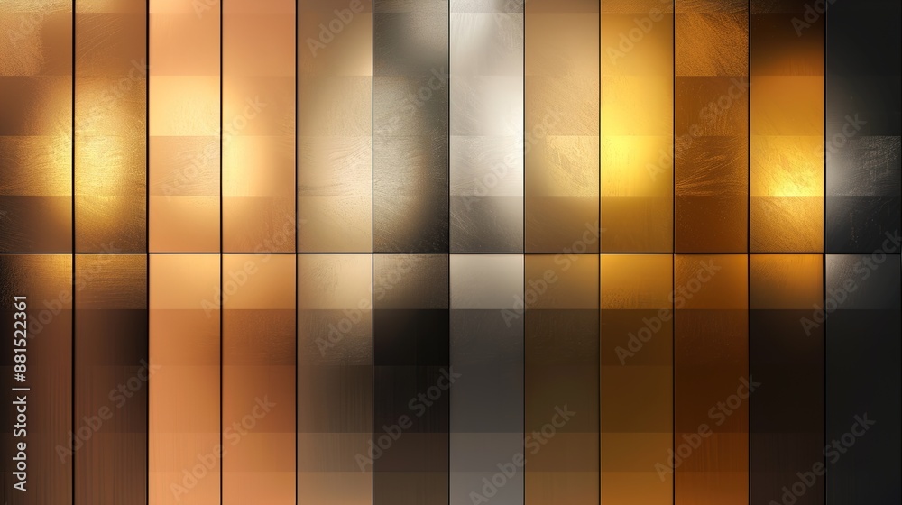 Gold rose, silver, bronze, copper and golden foil texture gradation ...