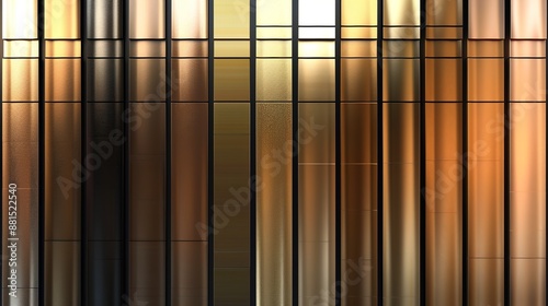Wallpaper Mural Gold rose, silver, bronze, copper and golden foil texture gradation background set. Vector shiny and metalic gradient collection for border, frame, ribbon, label design.illustration Torontodigital.ca