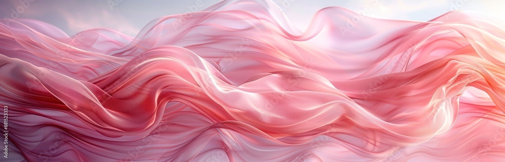 Fototapeta premium Abstract Pink Fabric Swirls