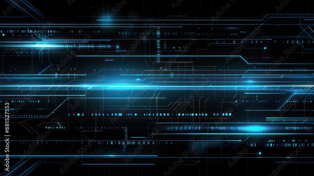 Futuristic Technology Background With Glowing Blue Lines Futuristic Technology Background With Glowing Blue Lines