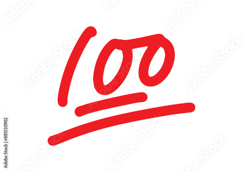 手書きの100点＿素材