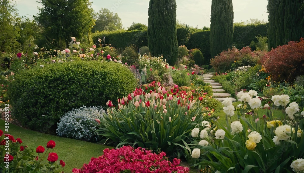 Beautiful garden with hydrangeas in Brittany
Beautiful garden with hydrangeas in Brittany