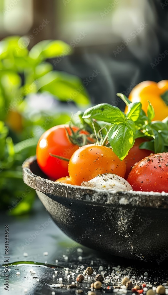 Vibrant photo of a cooking workshop using freshly irrigated ingredients, Gastronomy, Cooking workshop Vibrant photo of a cooking workshop using freshly irrigated ingredients, Gastronomy, Cooking workshop