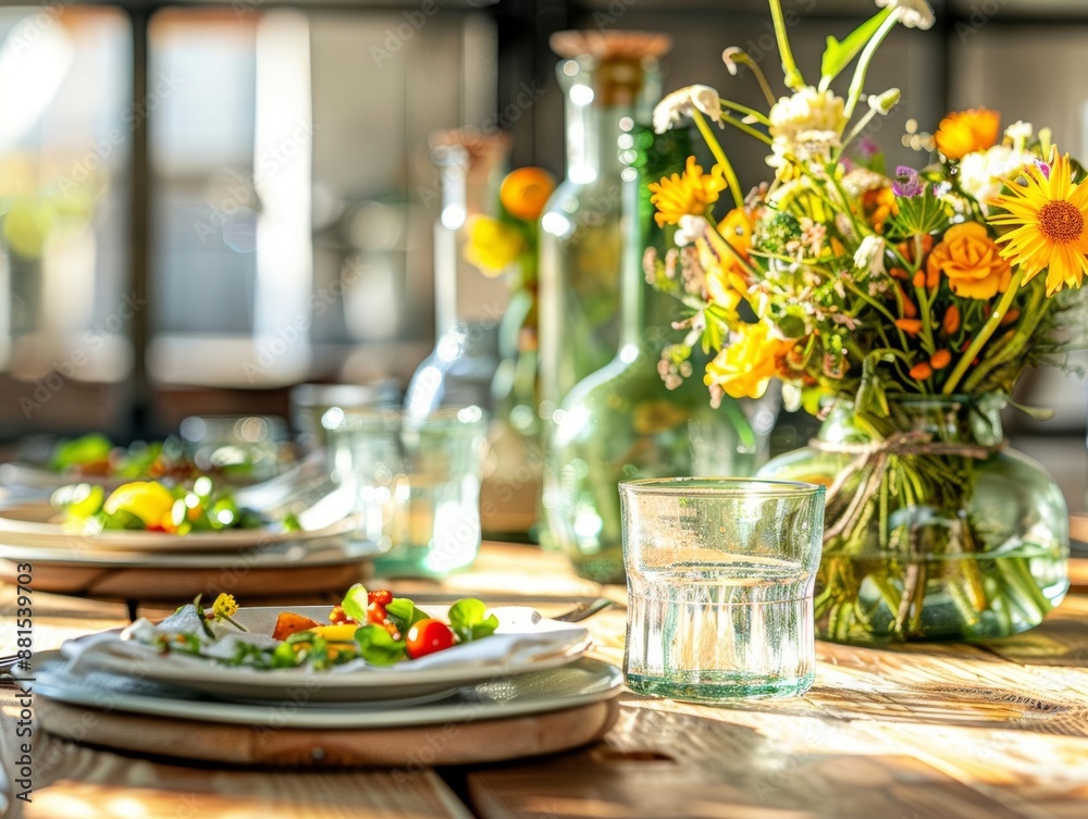 Highresolution image of a chef s table set with dishes highlighting the vitamins from farmfresh produce, Vitamins, Chefs table Highresolution image of a chef s table set with dishes highlighting the vitamins from farmfresh produce, Vitamins, Chefs table