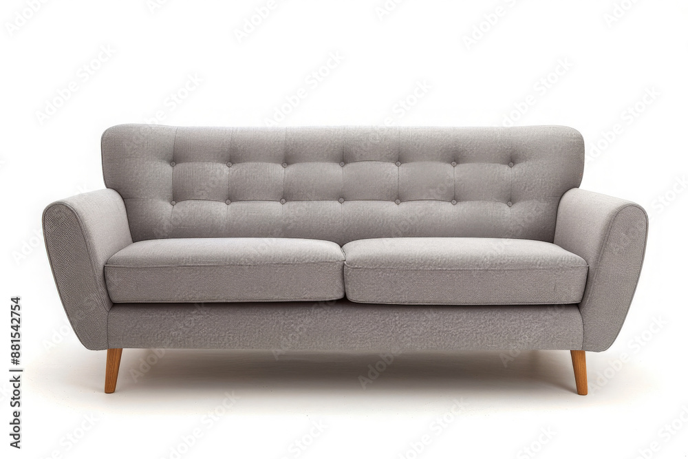 Fototapeta premium grey sofa isolated on a white background.