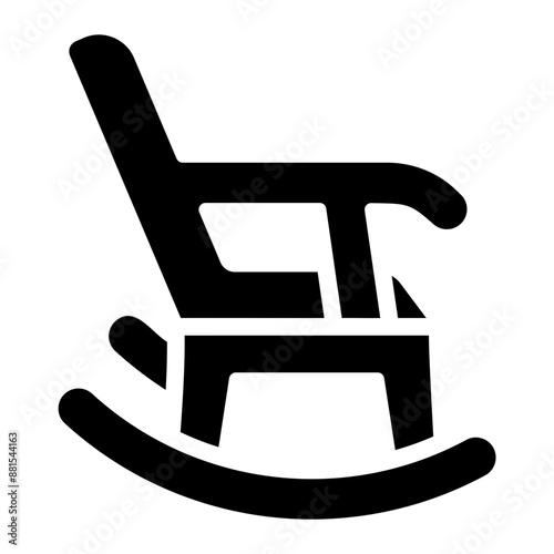 rocking chair Solid icon