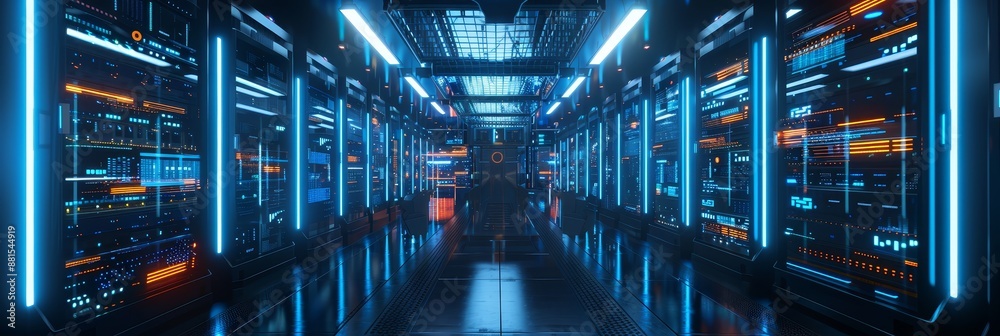 Futuristic Server Room with Neon Lights - A futuristic server room with neon lights illuminating the rows of servers. - A futuristic server room with neon lights illuminating the rows of servers. Futuristic Server Room with Neon Lights - A futuristic server room with neon lights illuminating the rows of servers. - A futuristic server room with neon lights illuminating the rows of servers.