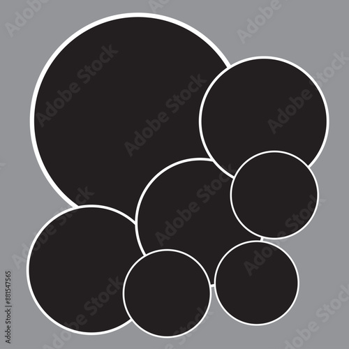 6 photo collage template. vector illustration, new collections