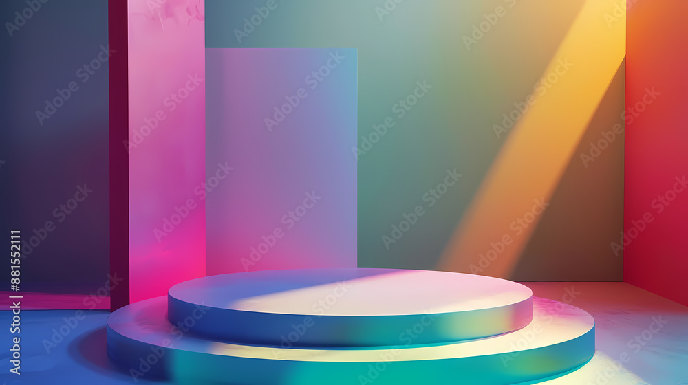 Colorful podium Colorful podium