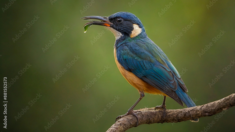 Obraz premium An CGI Bird on a three nature beaultiful