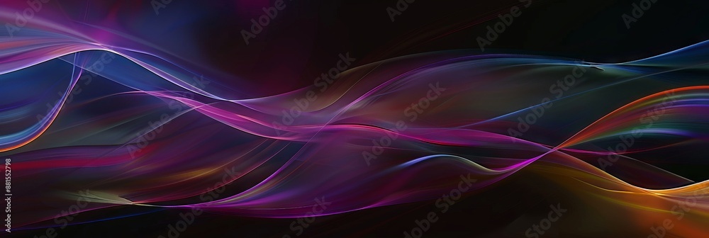 Abstract glass wave on a dark background. Modern abstract background Abstract glass wave on a dark background. Modern abstract background