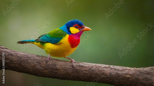 An CGI Bird on a three nature beaultiful
