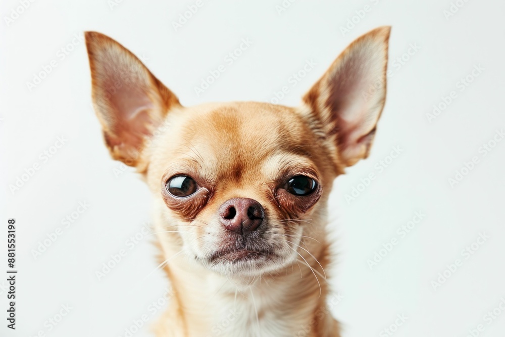 Charming chihuahua portrait against white background for pet lovers and animal enthusiasts Charming chihuahua portrait against white background for pet lovers and animal enthusiasts