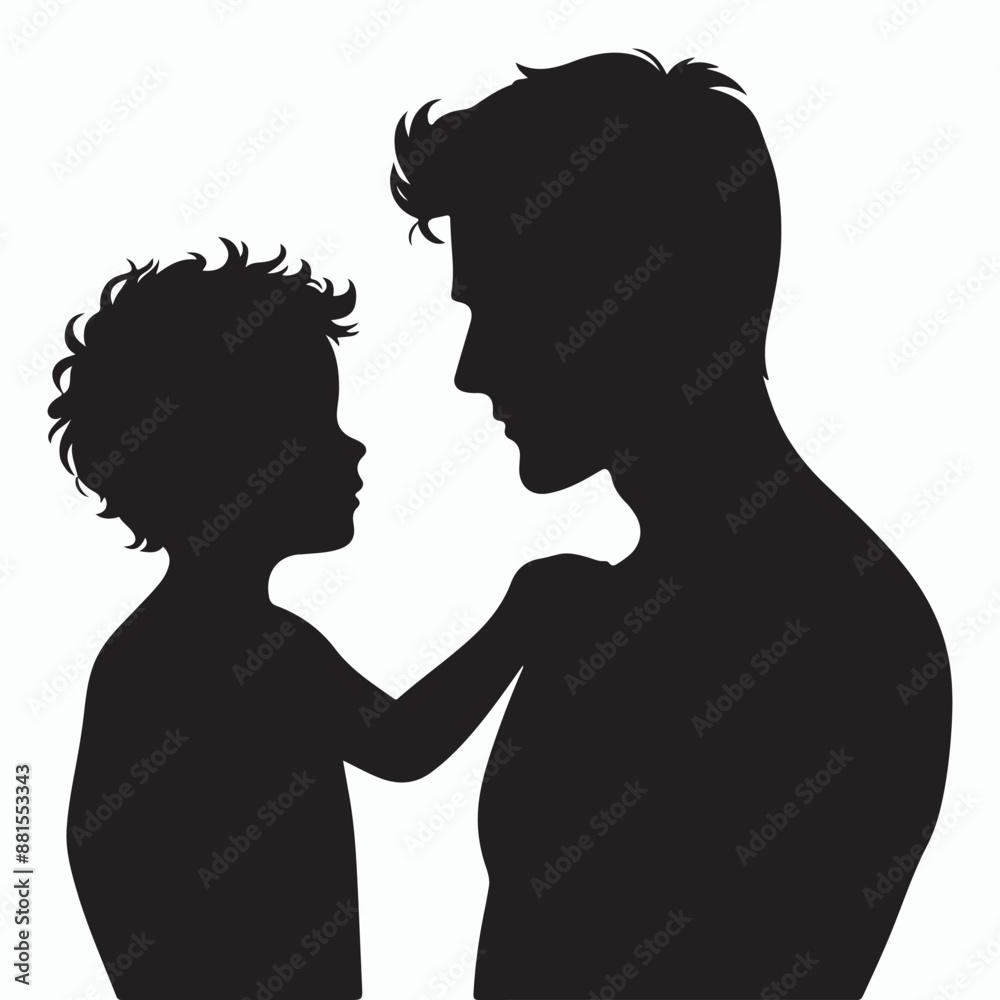 father and son silhouette vector father and son silhouette vector