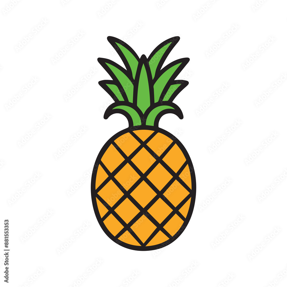 Pineapple natural food icon. Freshness sweet art vector design. Pineapple natural food icon. Freshness sweet art vector design.