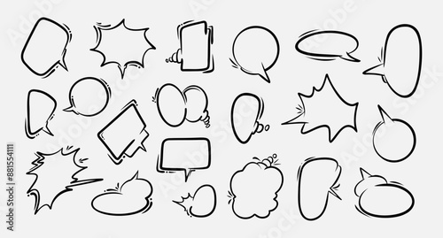 blank text bubbles for comics, banners and more.