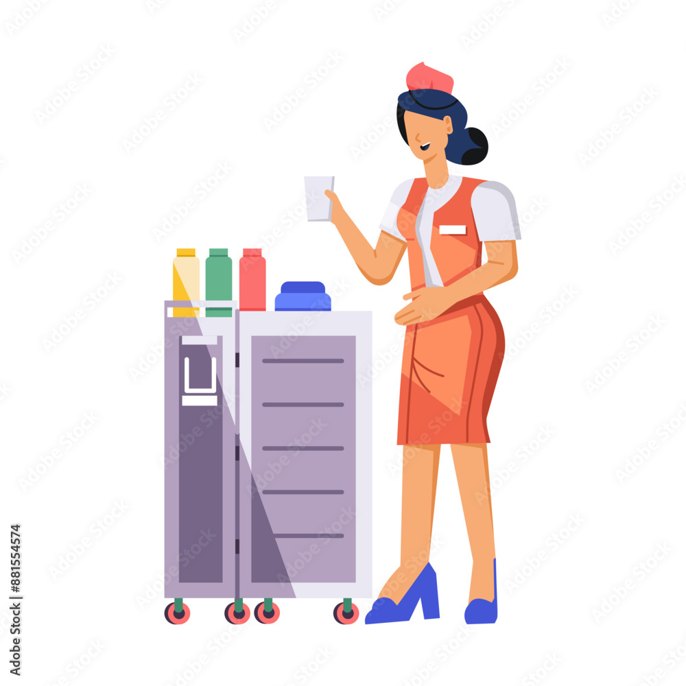 Inflight service flat character illustration
Inflight service flat character illustration
