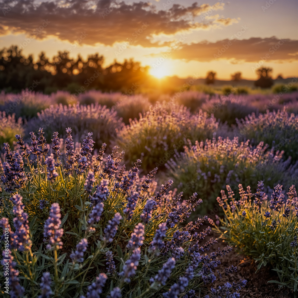 Naklejka premium View from the Lavender Field.