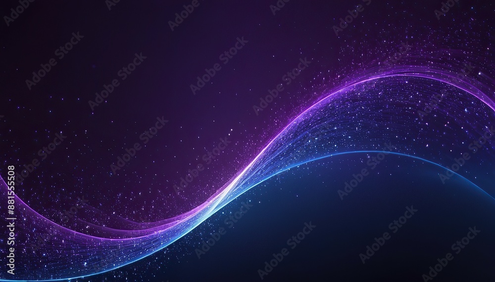 A blue and purple background with a lot of stars. Digital particles wave and light abstract background 154 A blue and purple background with a lot of stars. Digital particles wave and light abstract background 154