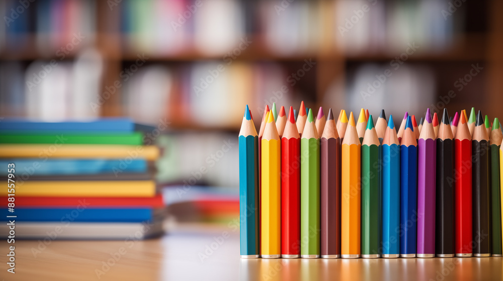 Educational illustration, pencils on display, minimalist ~ Created using Generative AI Educational illustration, pencils on display, minimalist ~ Created using Generative AI