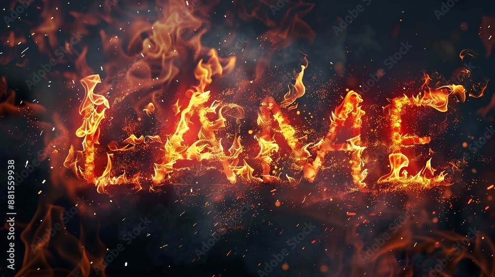 Fiery Word 'Game' in Flames Fiery Word 'Game' in Flames