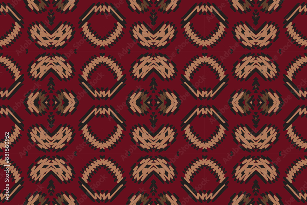 fabric ikat seamless pattern geometric ethnic traditional embroidery style.Design for background carpet wallpaper clothing fabric ikat seamless pattern geometric ethnic traditional embroidery style.Design for background carpet wallpaper clothing
